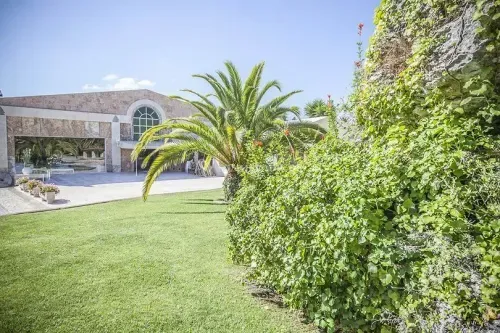 Lush Mediterranean Garden With an Enchanting Gazebo for Grand Outdoor Celebrations