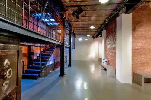 Dynamic Industrial Venue With Sleek Iron Accents