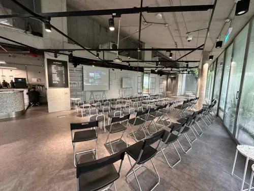 Industrial-Inspired Venue With Floating Frames