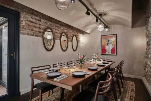 Arched Brick Room With a Vintage Charm for Confidential Client Meetings