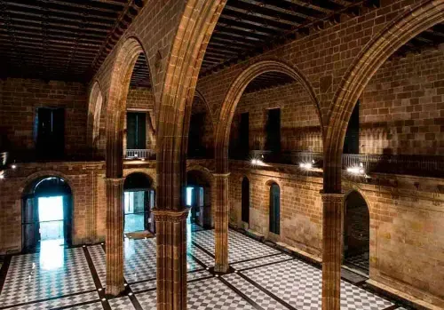 Gothic Architectural Marvel With Chequered Flooring