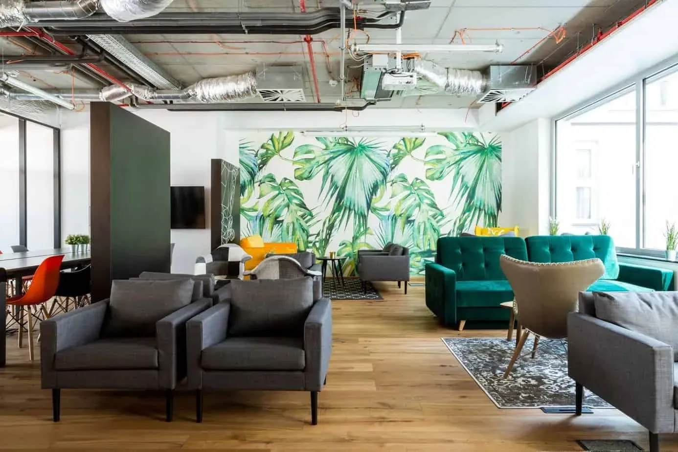 Vibrant Industrial Loft With Botanical Accents for Stylish Networking