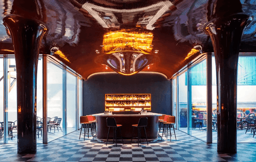 Chic Bordeaux-Themed Restaurant