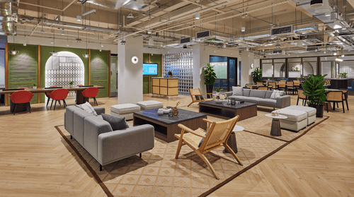 Innovative Venue With High Ceilings and Artistic Decor