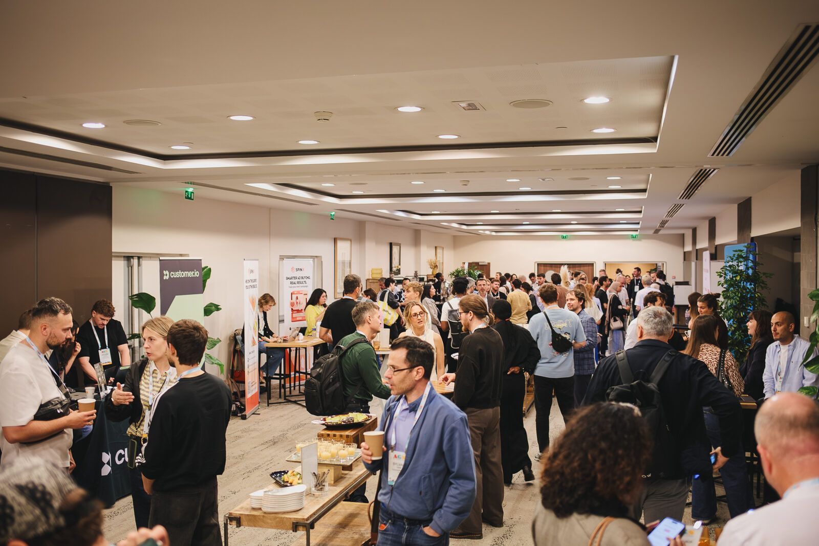 Sponsor exhibit booths in the App Growth Summit foyer